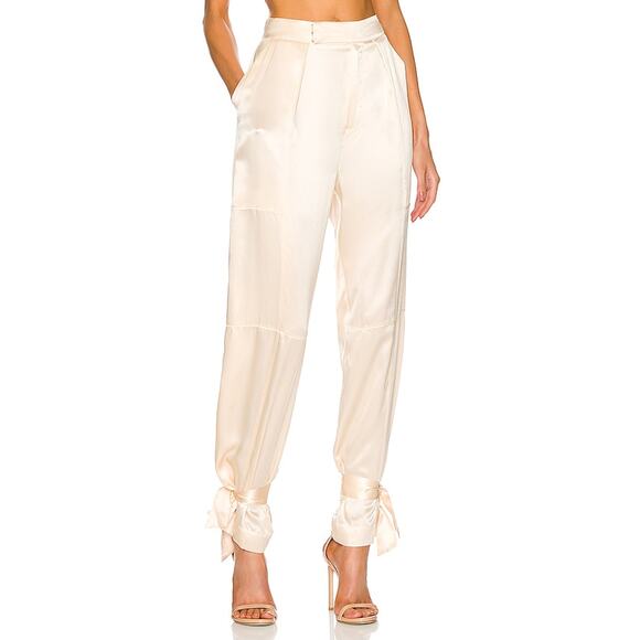 Nicholas 'Erato' White Charmeuse Pant Size 2 - Picture 1 of 4